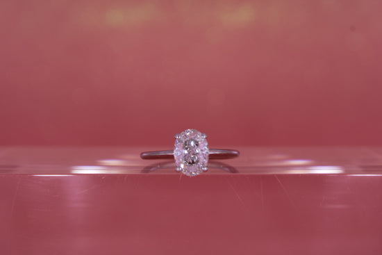 Exklusiver Weißgoldring 750 – 4,3 g – 18 Karat – Mit 1,34 ct E-Diamant – Größe 52 – Mit Zertifikat