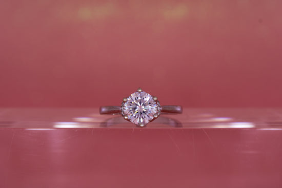 Moderner Weißgoldring 750 – 5,1 g – 18 Karat – Mit E-Diamanten 3ct – Größe 63/64