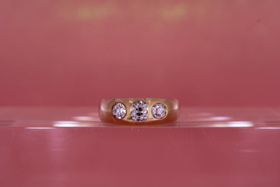 Klassischer Goldring 585 – 7,4 g – 14 Karat – Mit 1,5 ct Diamanten – Größe 59