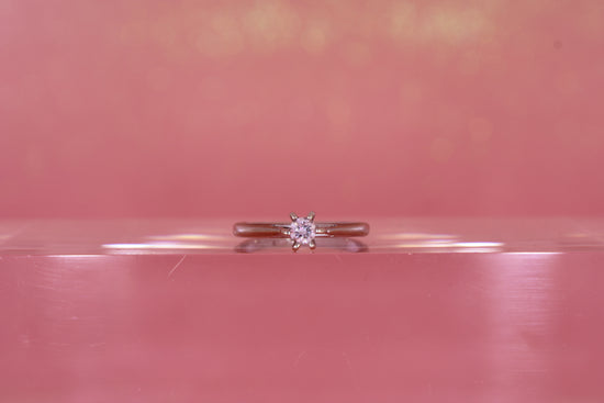 Klassischer Goldring 585 – 1,8 g – 14 Karat – Mit 0,2 ct Diamant (ohne Zertifikat) – Größe 50